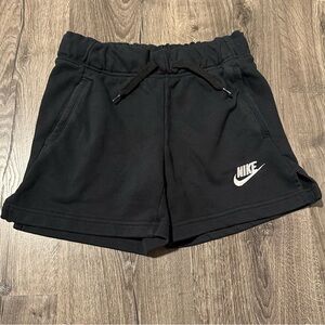 Nike Kids Black Shorts with White Logo Girls Large